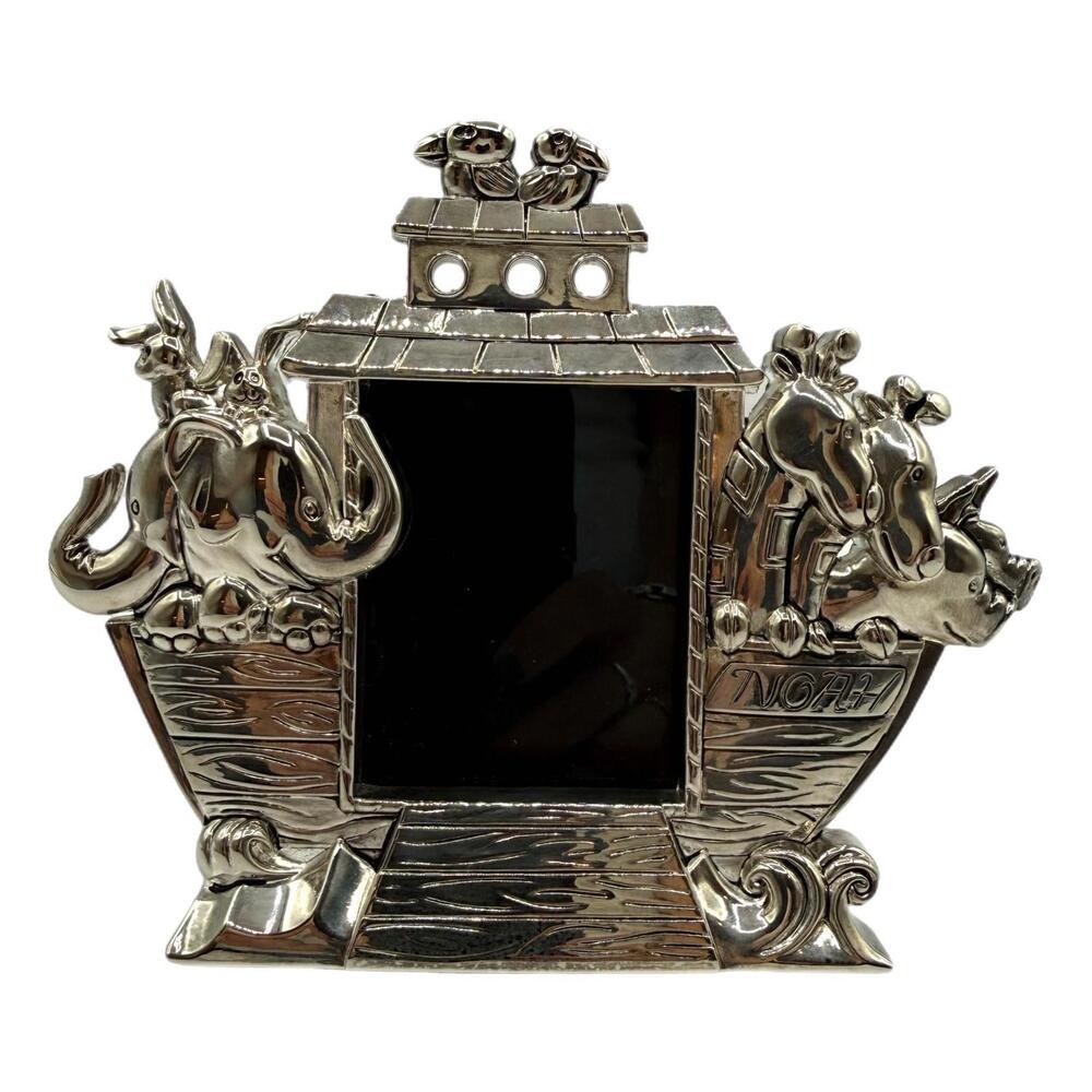 Wallace Silversmiths Noah’s Ark Silver-Plated Photo Frame